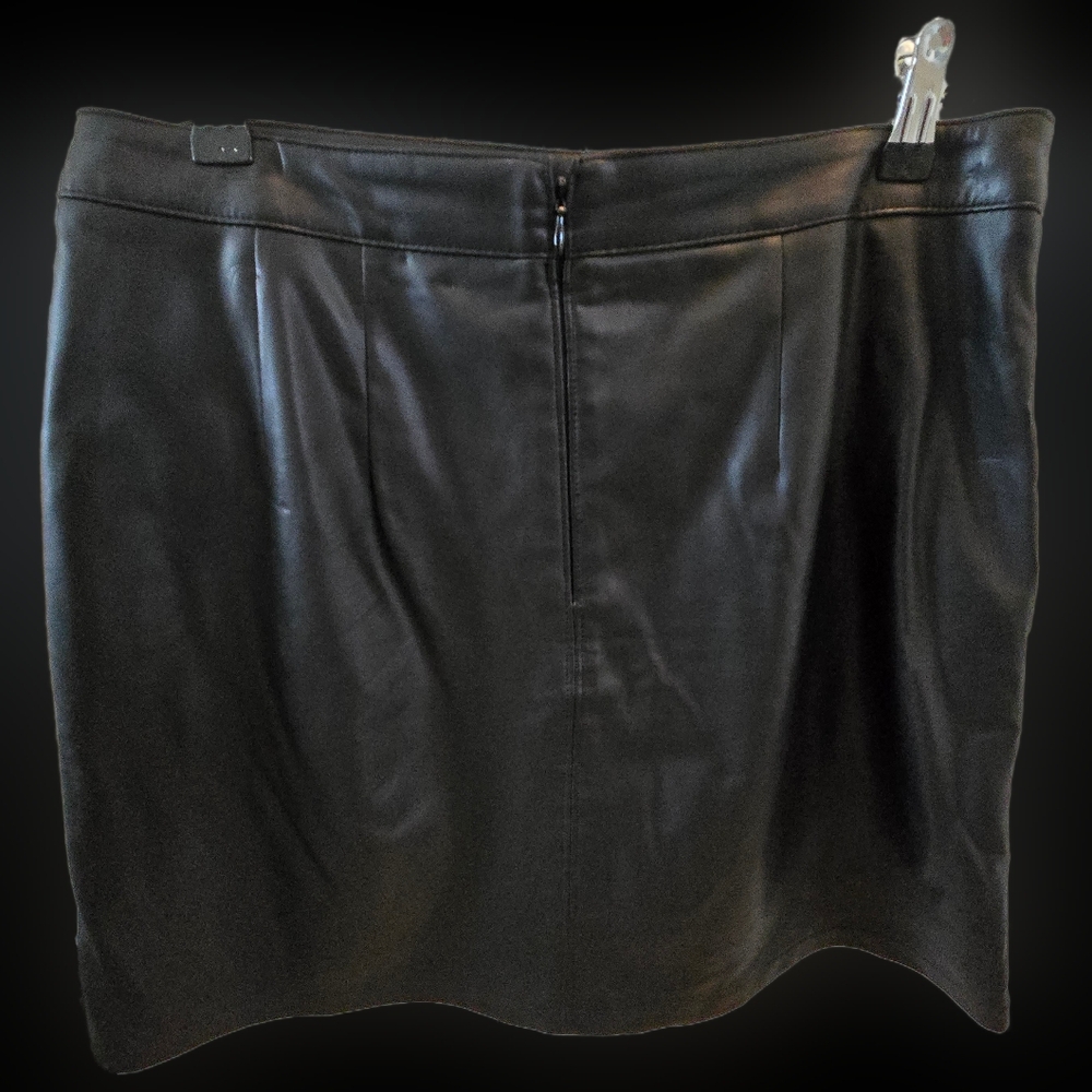 Faux leather skirt